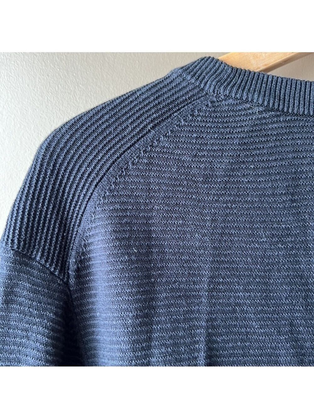 Bench Black Cotton Ribbed Sweater Size Medium